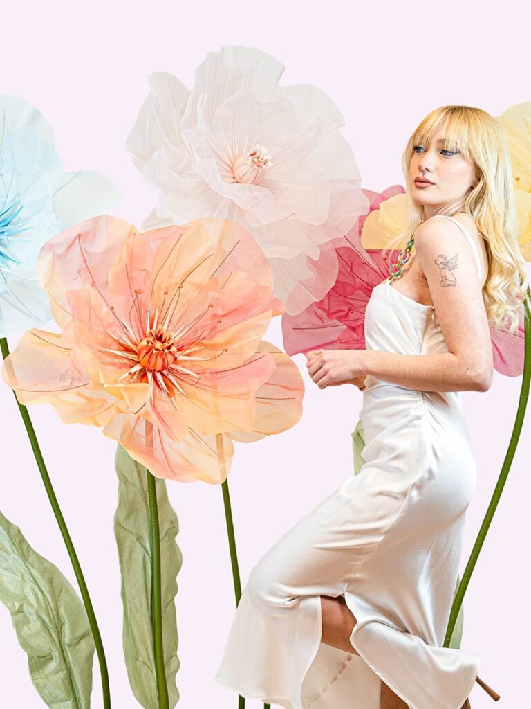 LEDA papavero gigante in organza